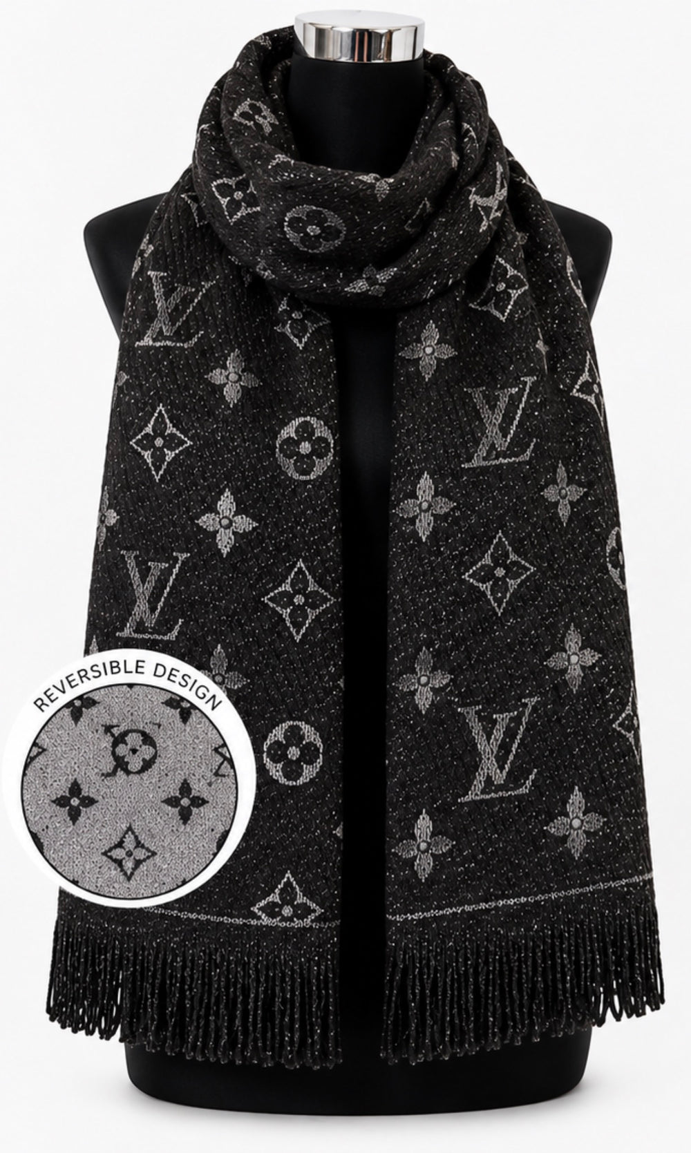 Luxury premium thick statement scarves in assorted patterned designs