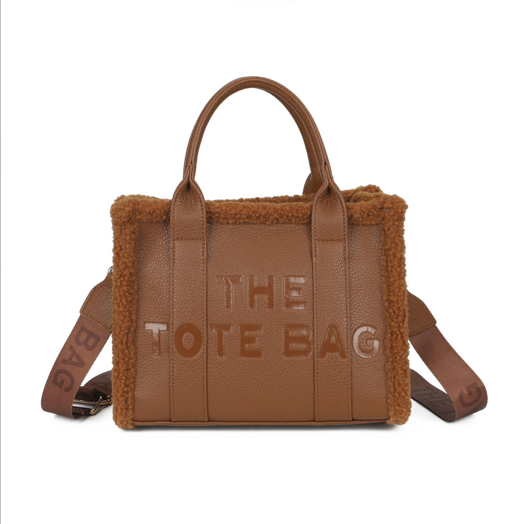Small Fuzzy Edge Tote Bag