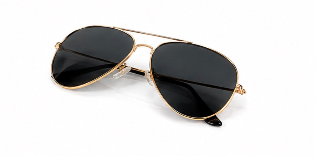 Classic Gold Aviator Sunglasses – Black Lenses