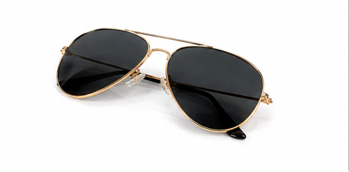 Classic Gold Aviator Sunglasses – Black Lenses