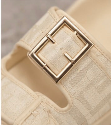 Monogram Double Buckle Sandals