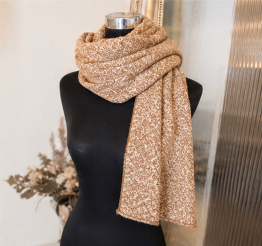 The Willow Beige Textured Scarf