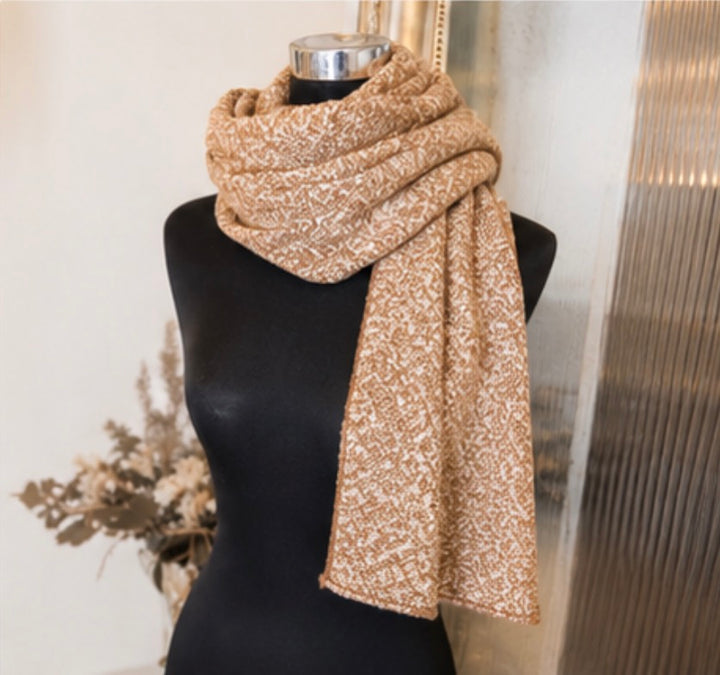 The Willow Beige Textured Scarf