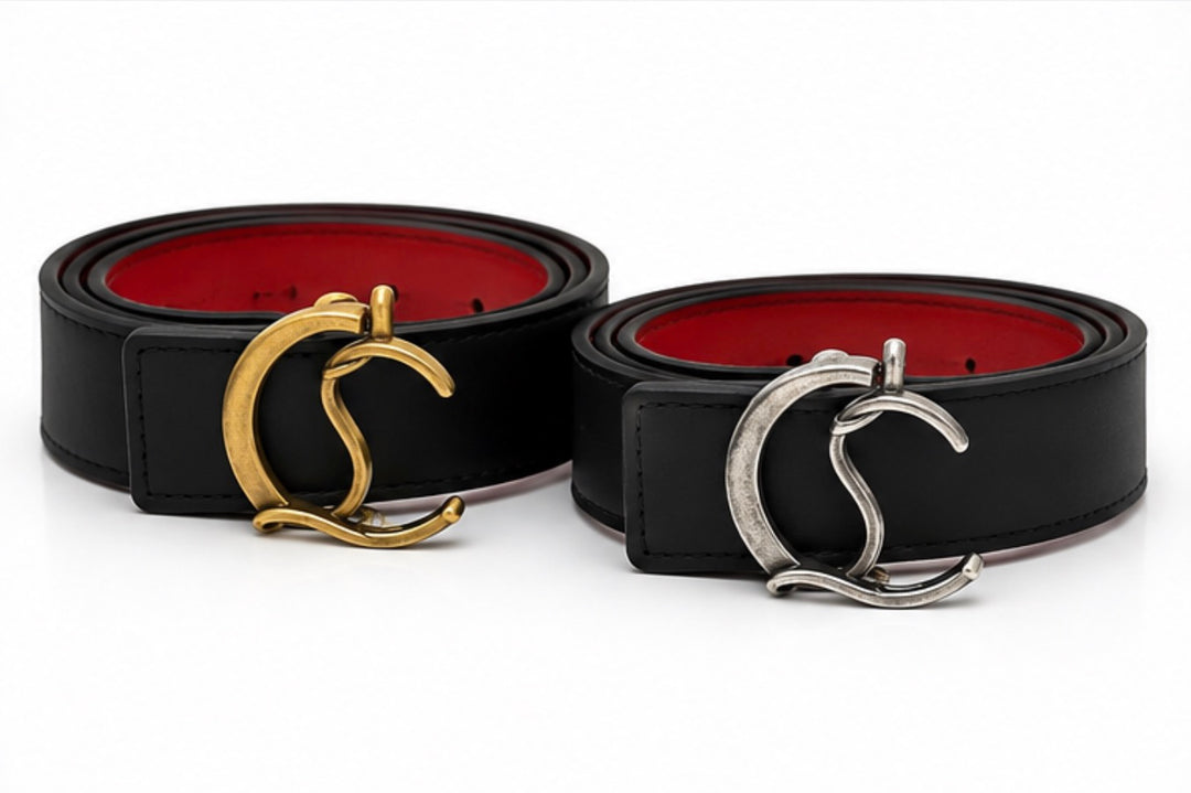 Black Statement Buckle Belt – Gold &amp; Silver Buckles