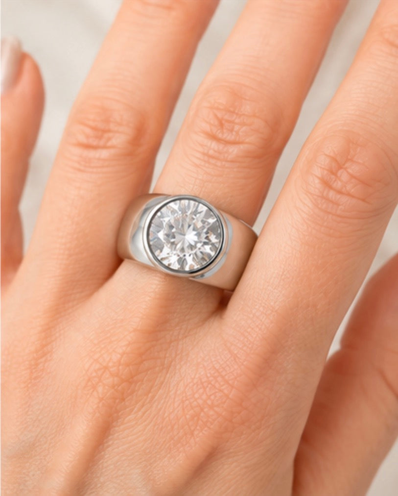Chunky Statement Gemstone Ring – 4 Colours