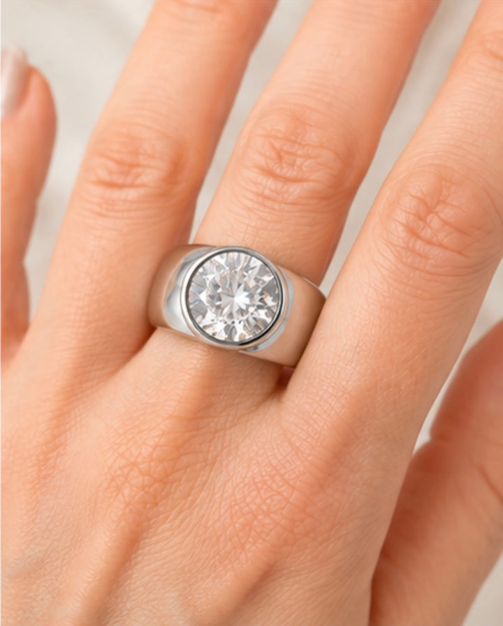 Chunky Statement Gemstone Ring – 4 Colours
