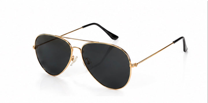 Classic Gold Aviator Sunglasses – Black Lenses