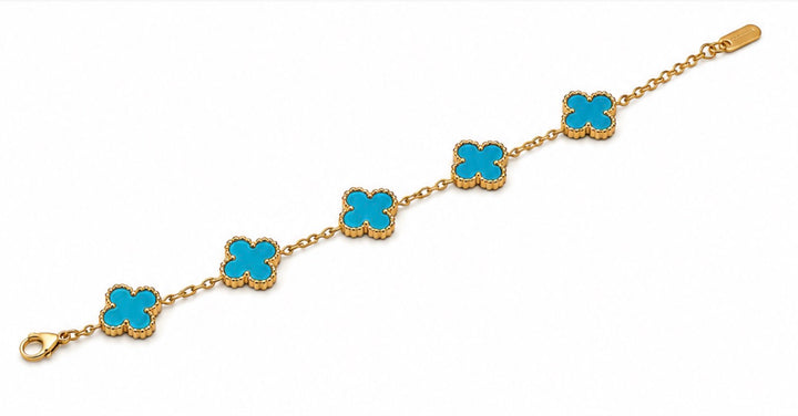 Colour Pop Clover Gold-Tone Bracelet