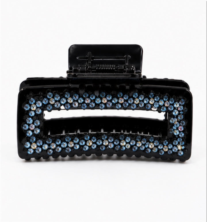 Rhinestone Rectangle Hair Claw Clip
