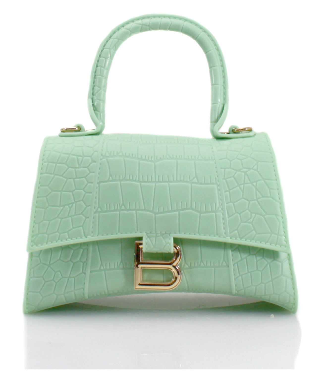 Hourglass glossed handbag