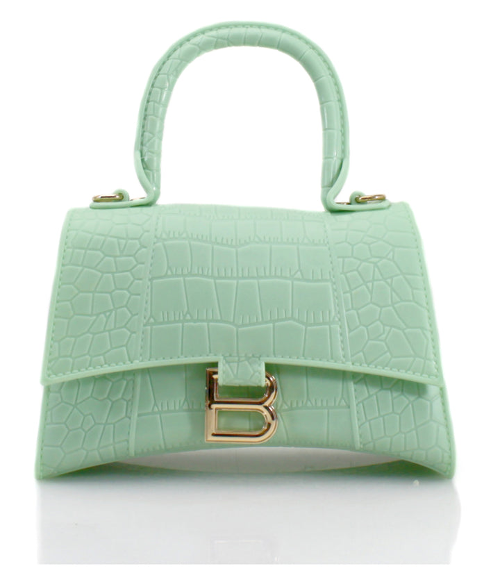 Hourglass glossed handbag
