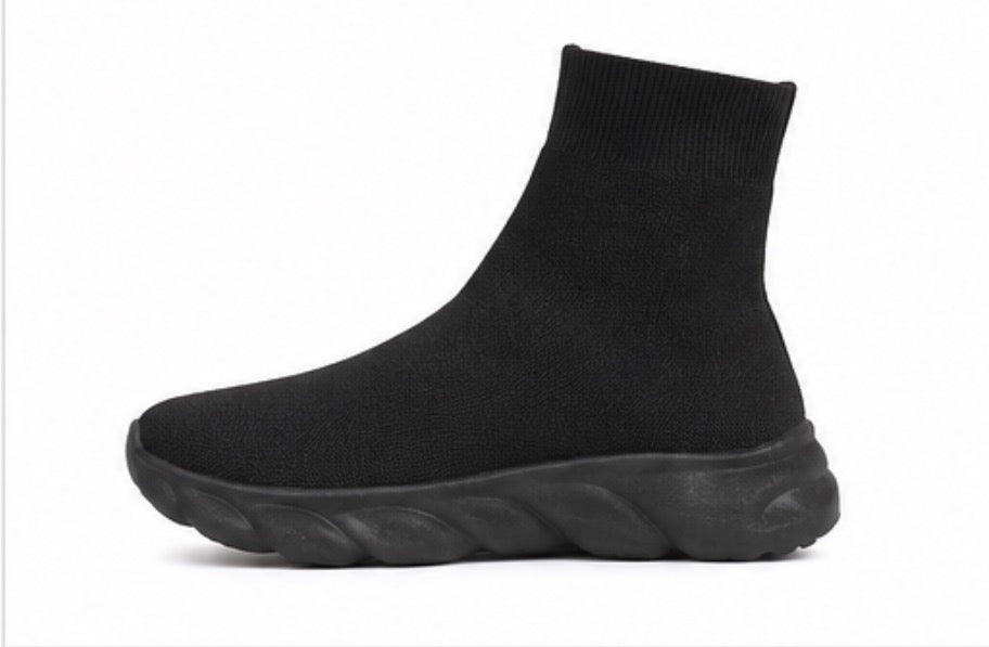 Women’s Black Chunky Sock Trainers