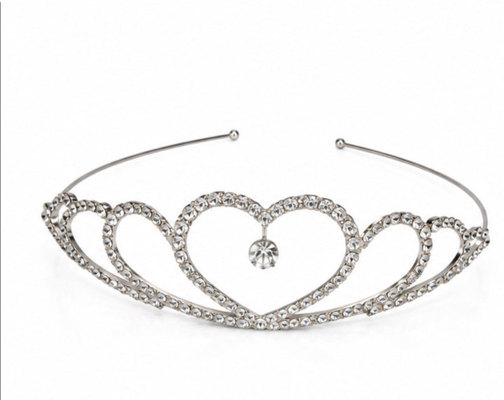 Silver Crystal Princess Tiara Headband
