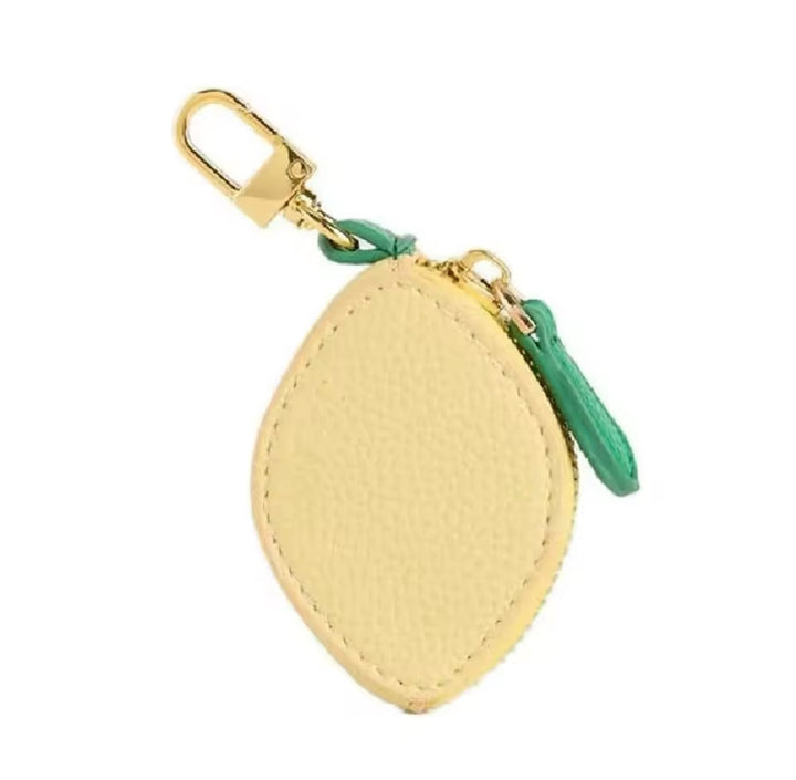 Cute Fruit Shape Coin Purse Mini Zipper Earphone Bag Keychain Pendant