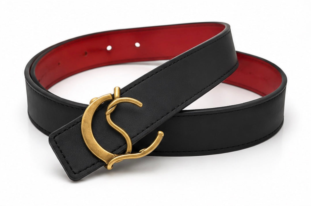 Black Statement Buckle Belt – Gold &amp; Silver Buckles