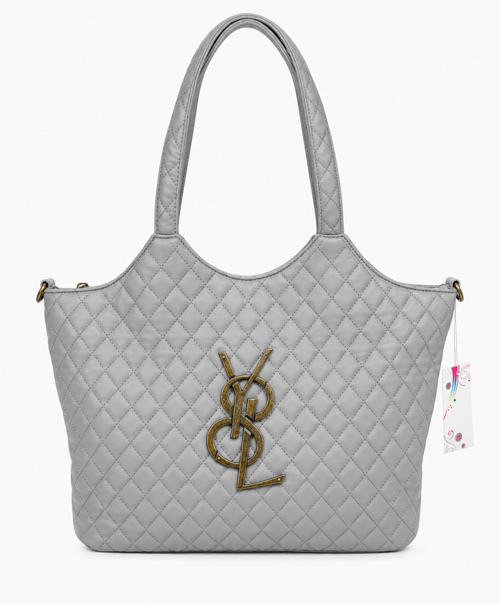 Quilted Gold Detailed Shopping Bag