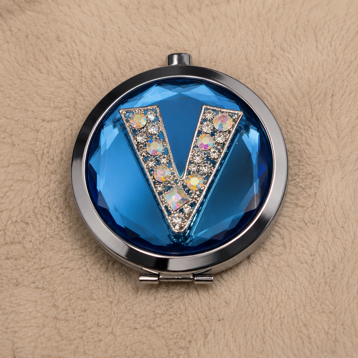 3D Decorative Compact Mirror – Pocket Makeup Mirror with Gift Box