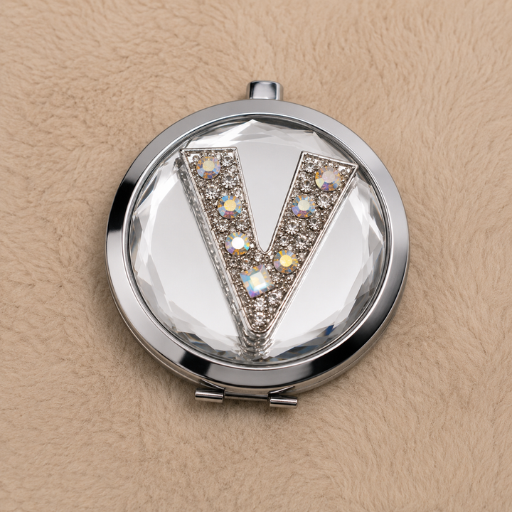 3D Decorative Compact Mirror – Pocket Makeup Mirror with Gift Box