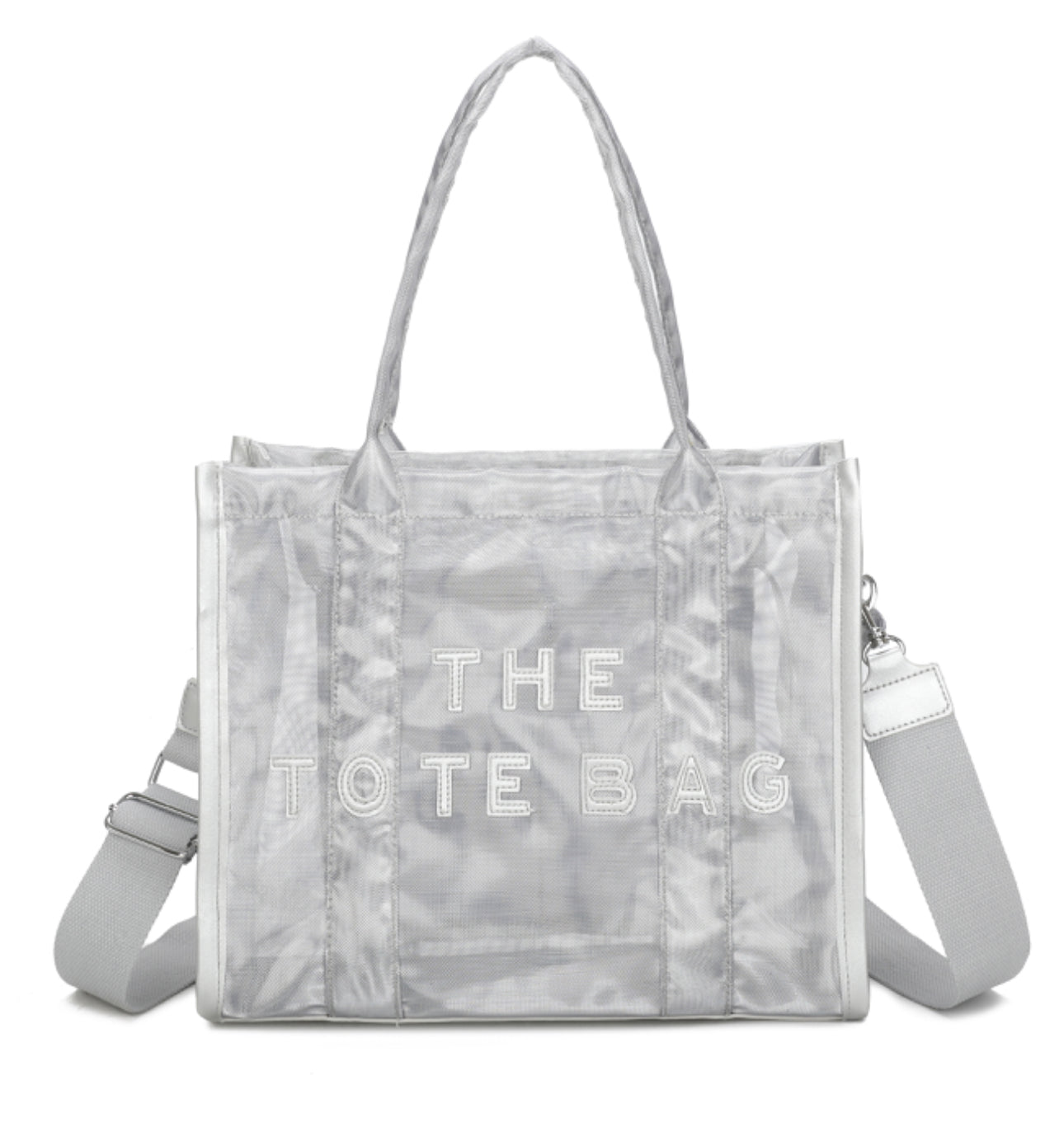 Opaque mesh tote bag