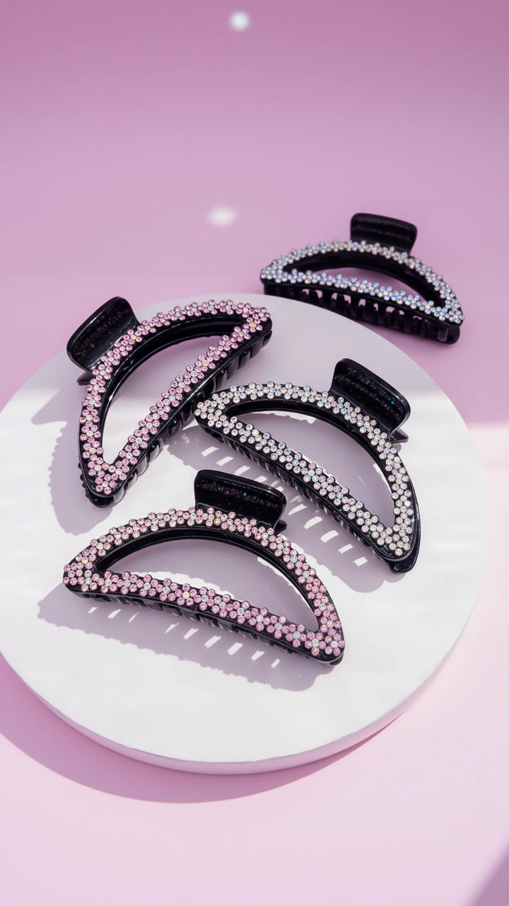 Flower Crystal Hair Clips