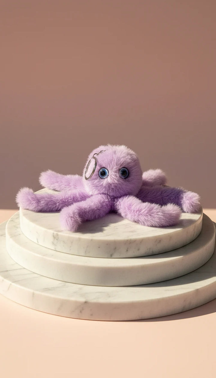 Fluffy Octopus Key Ring &amp; Bag Charm