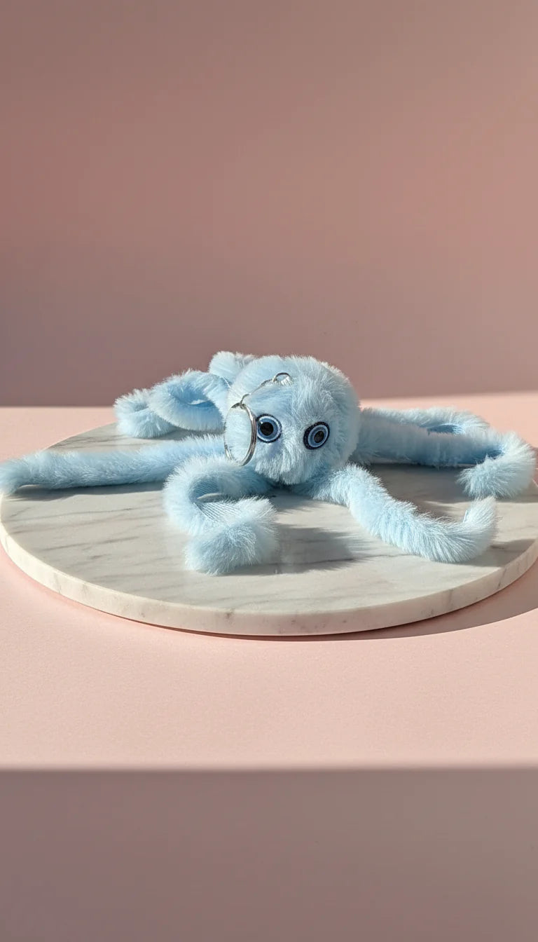Fluffy Octopus Key Ring & Bag Charm
