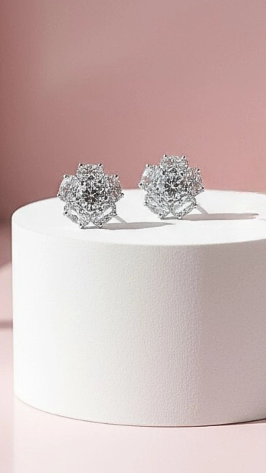 Silver earrings with crydtsl detail