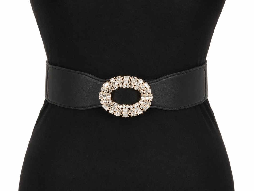 Stretch bling waist belt