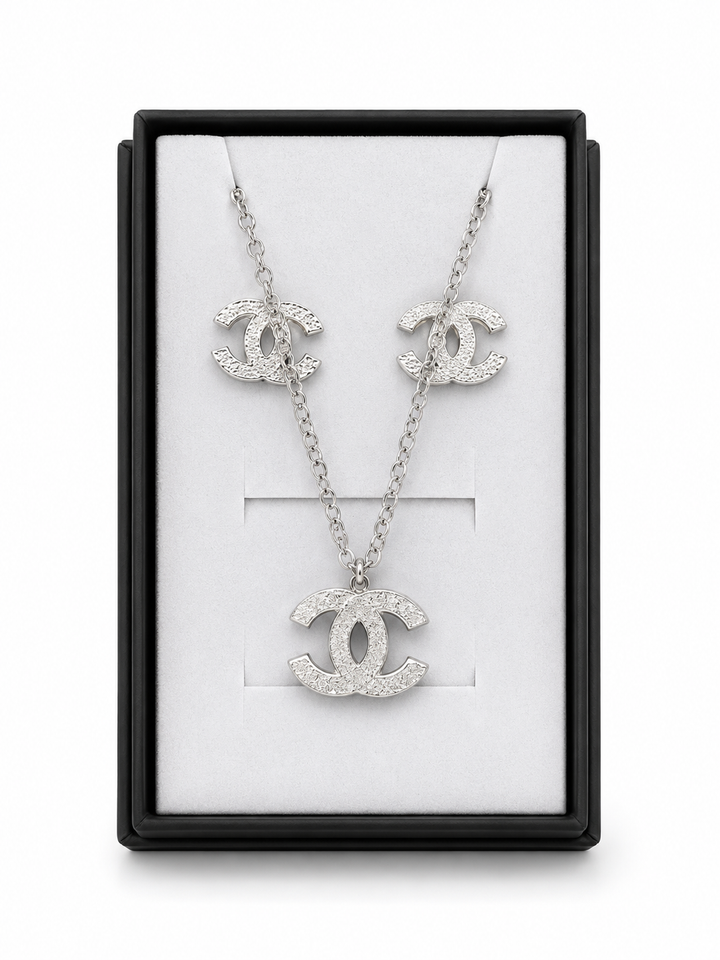 Silver Letter Jewellery Set