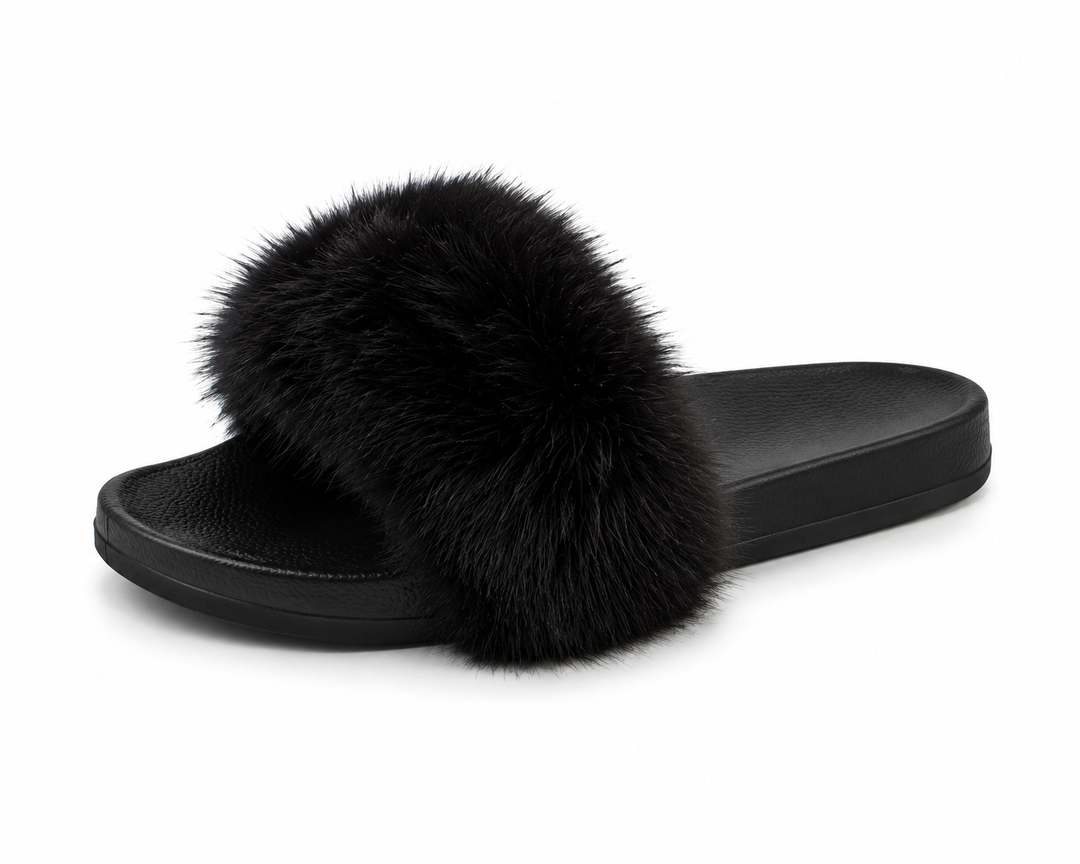 Women’s Luxury Faux Fur Slide Slippers