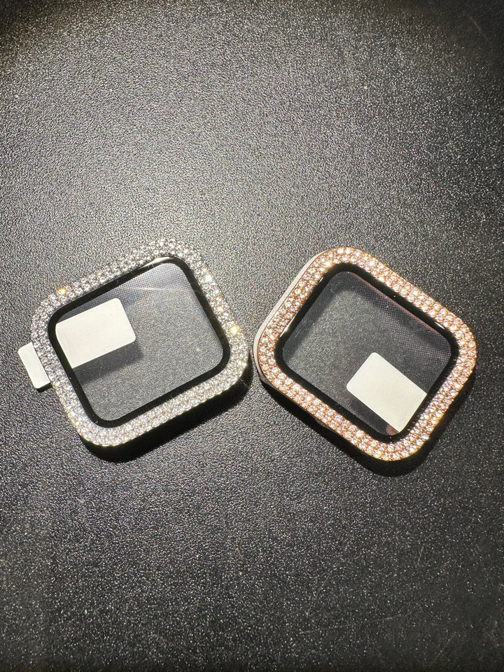 two pack silver and gold crystal colour Apple Watch screen cover 