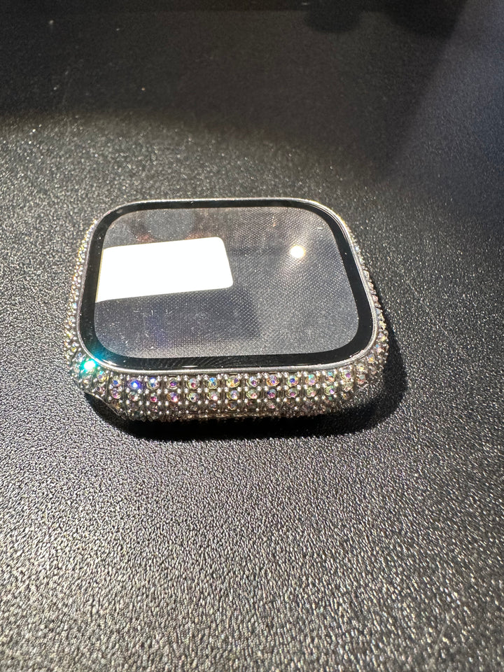 Silver crystal sparkle watch covers protector 