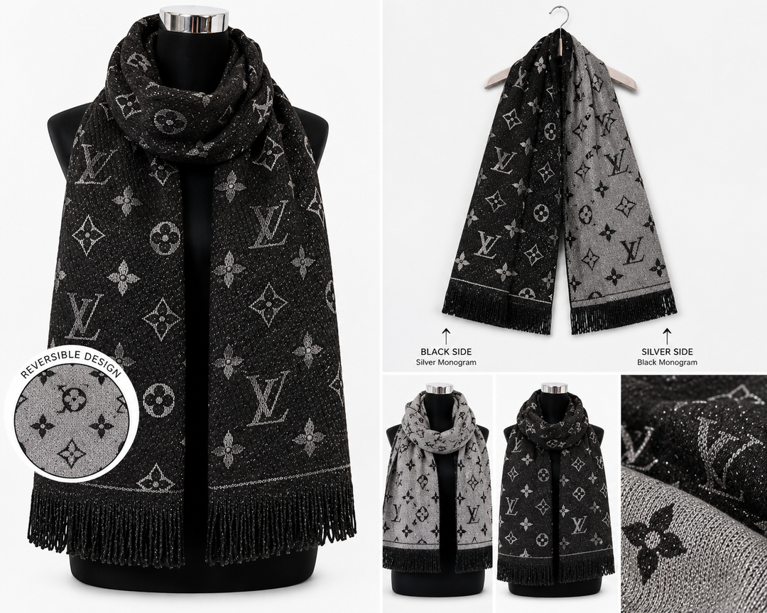 Luxury premium thick statement scarves in assorted patterned designs