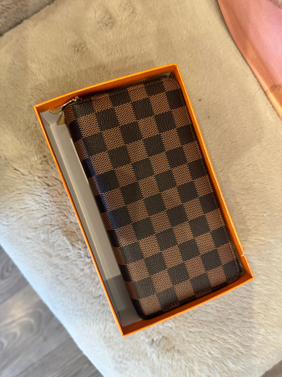 Double zip print purse