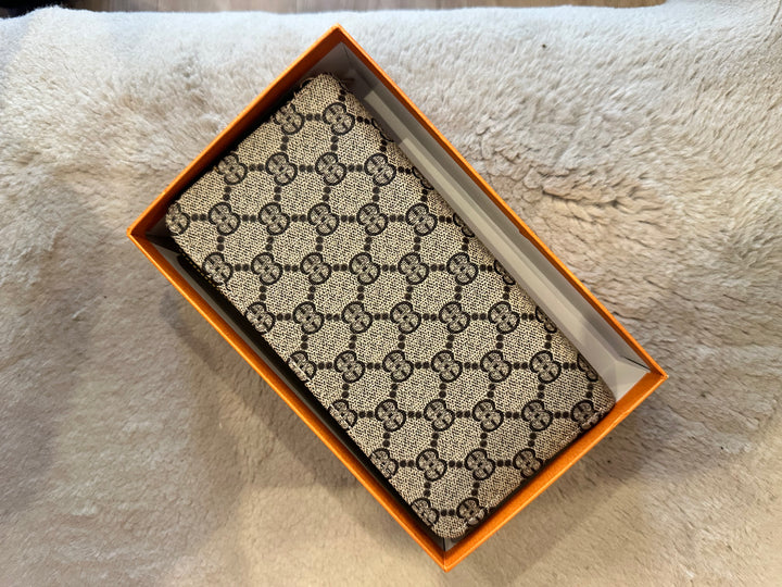 Double zip print purse