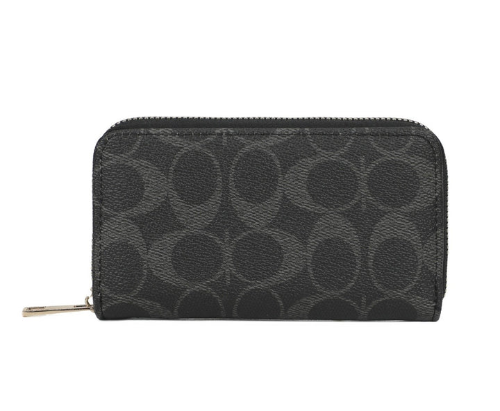Monogram Print Zip Around Purse – Ladies Wallet | 3 Colours