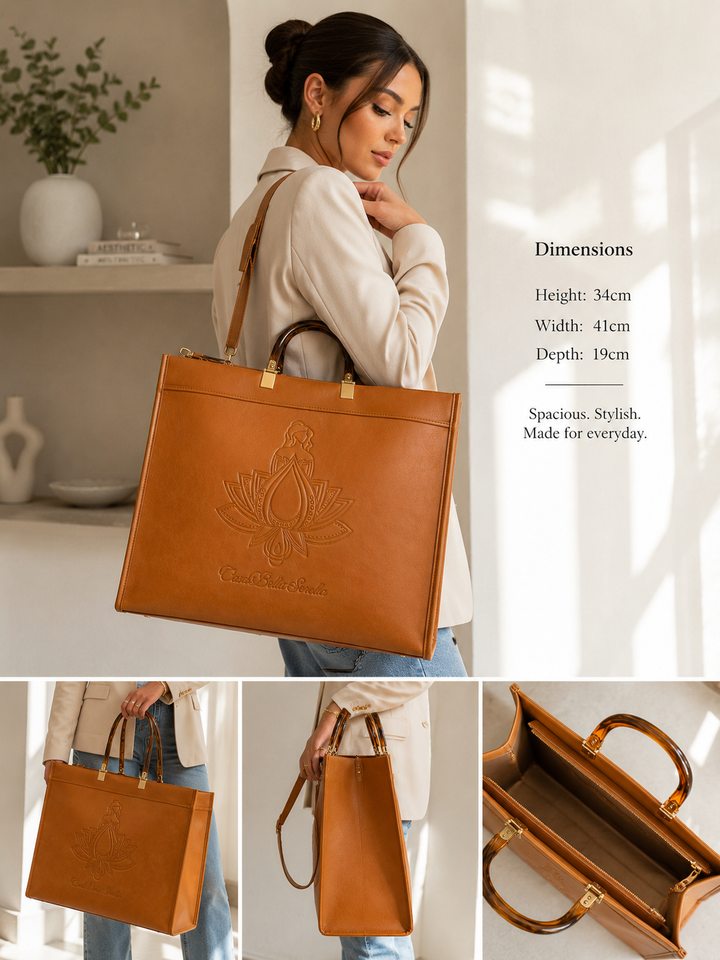 The CBS XL Vegan Leather Tote Bag