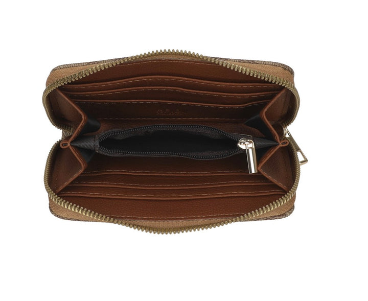 Monogram Print Zip Around Purse – Ladies Wallet | 3 Colours