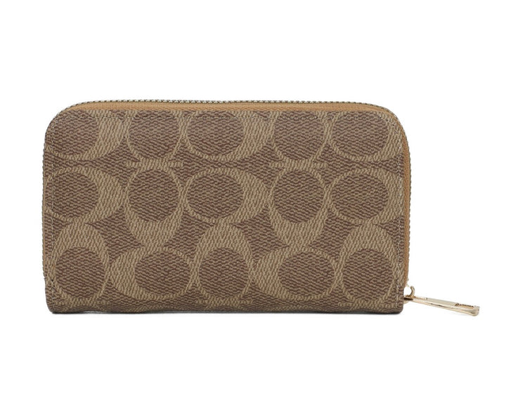 Monogram Print Zip Around Purse – Ladies Wallet | 3 Colours