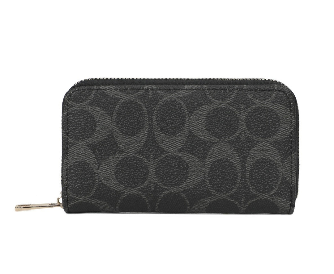 Monogram Print Zip Around Purse – Ladies Wallet | 3 Colours