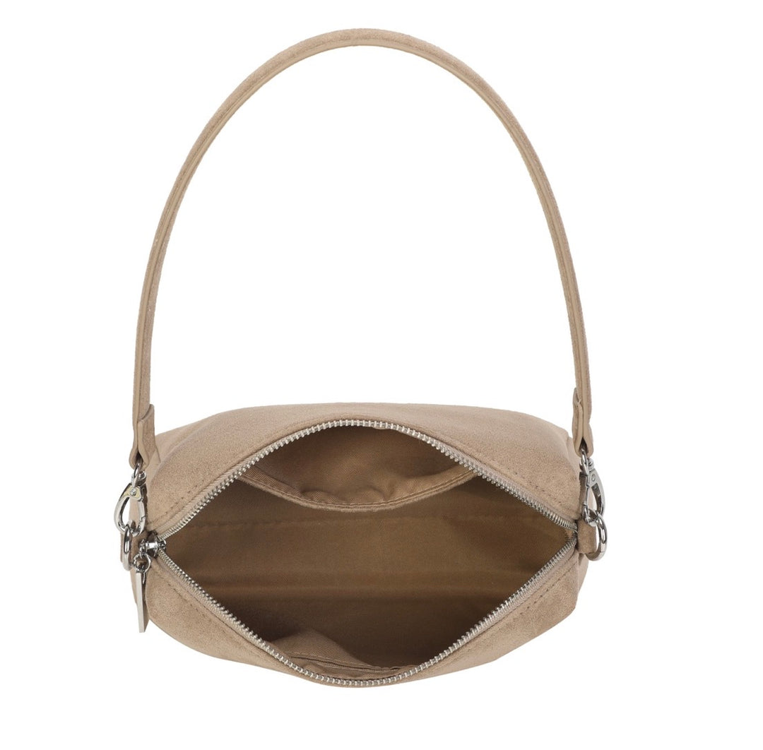 Faux Suede Shoulder &amp; Crossbody Bag
