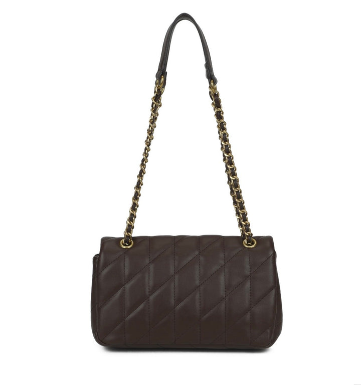 Quilted Faux Leather Shoulder Bag with Gold Chain Strap – 6 Colours