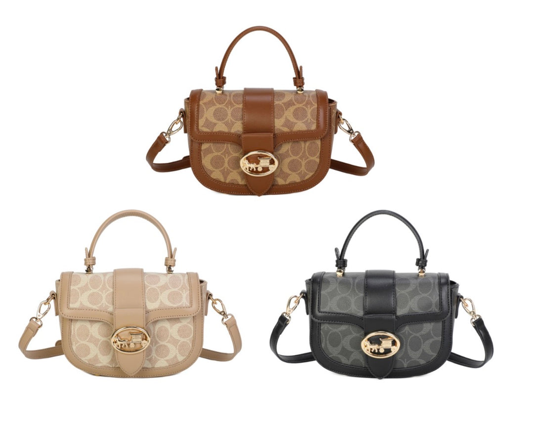 Vintage Monogram Saddle Crossbody Handbag