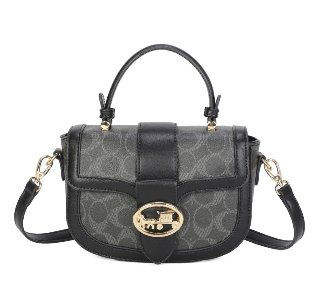 Vintage Monogram Saddle Crossbody Handbag