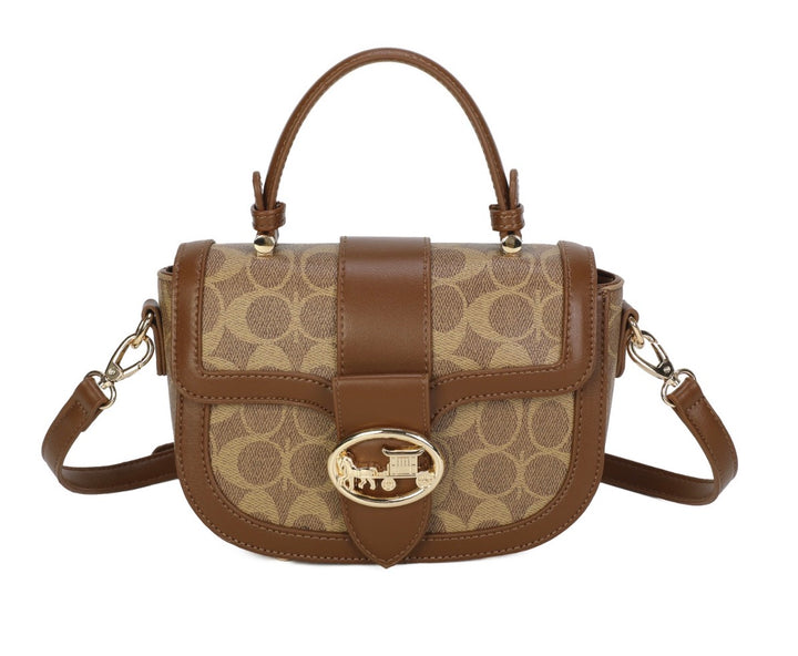 Vintage Monogram Saddle Crossbody Handbag