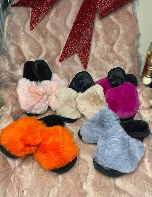 Adult Faux Fur Slipper Sliders