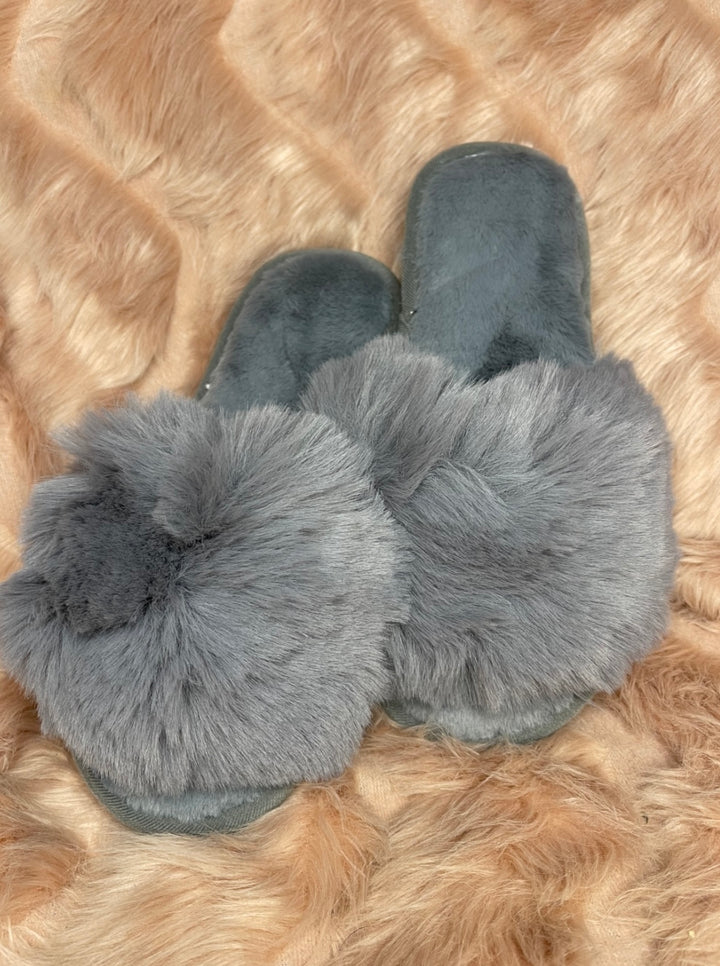 Adult Faux Fur Slipper Sliders