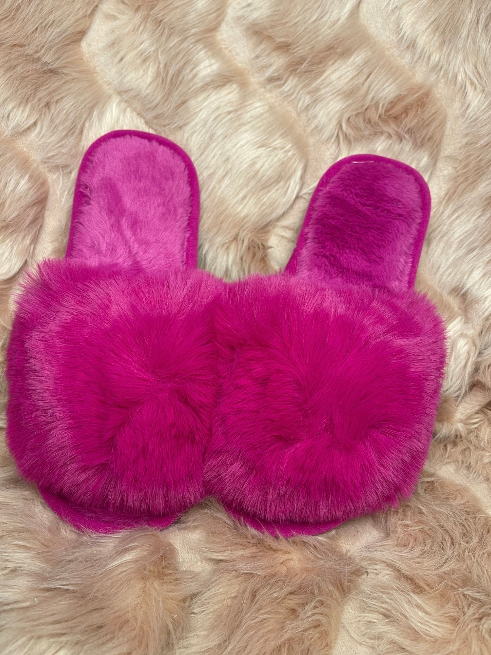 Adult Faux Fur Slipper Sliders