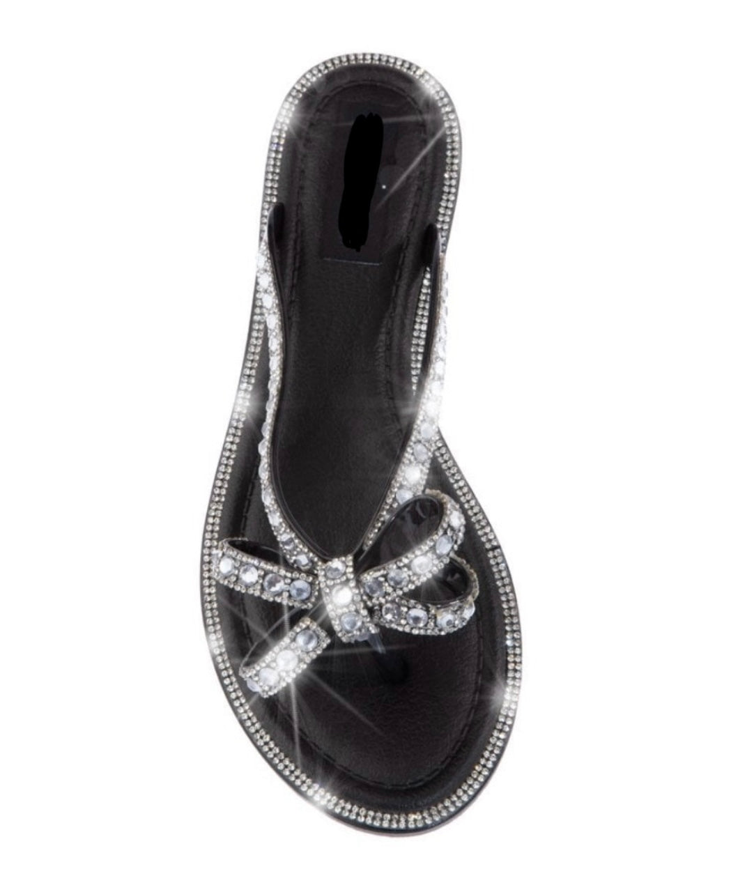 Bling bow - crystal toe posts