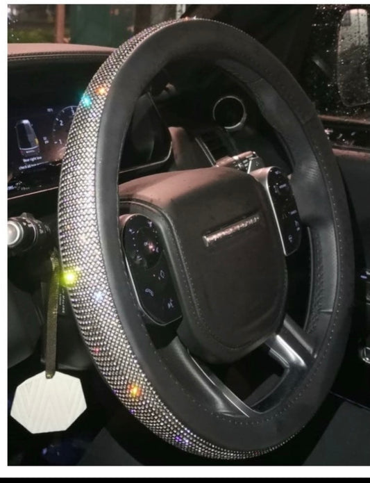 Bling crystal full diamanté steering wheel cover
